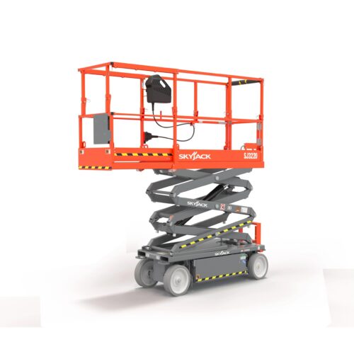 6 Meter Scissor Lift, Electric, Narrow, Power Deck Extension